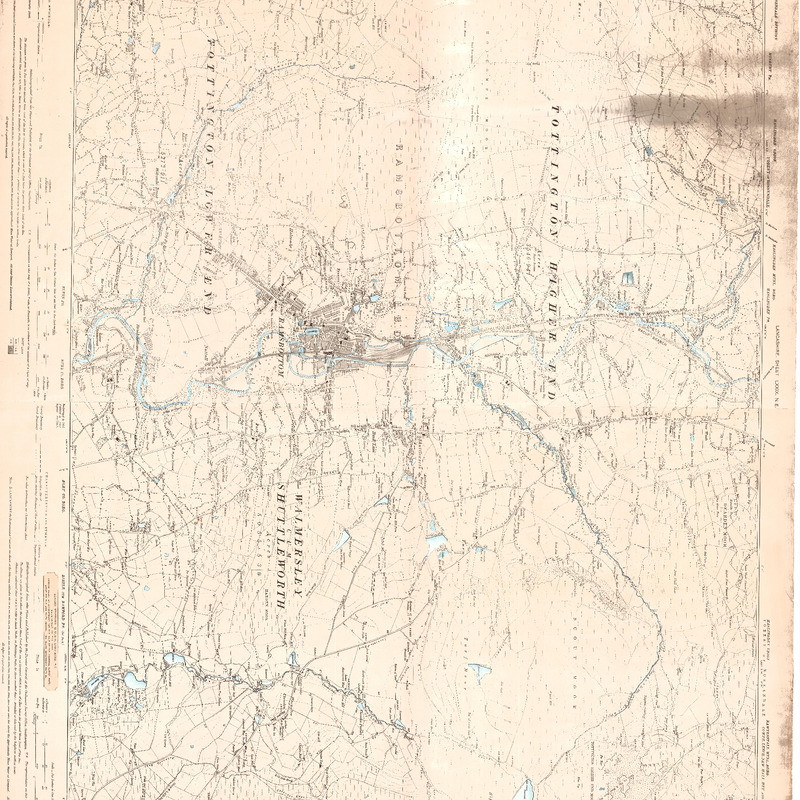 OS Map of Ramsbottom, LXXIX NE &amp; SE, LXXX NW &amp; SW, 6in to 1 mile