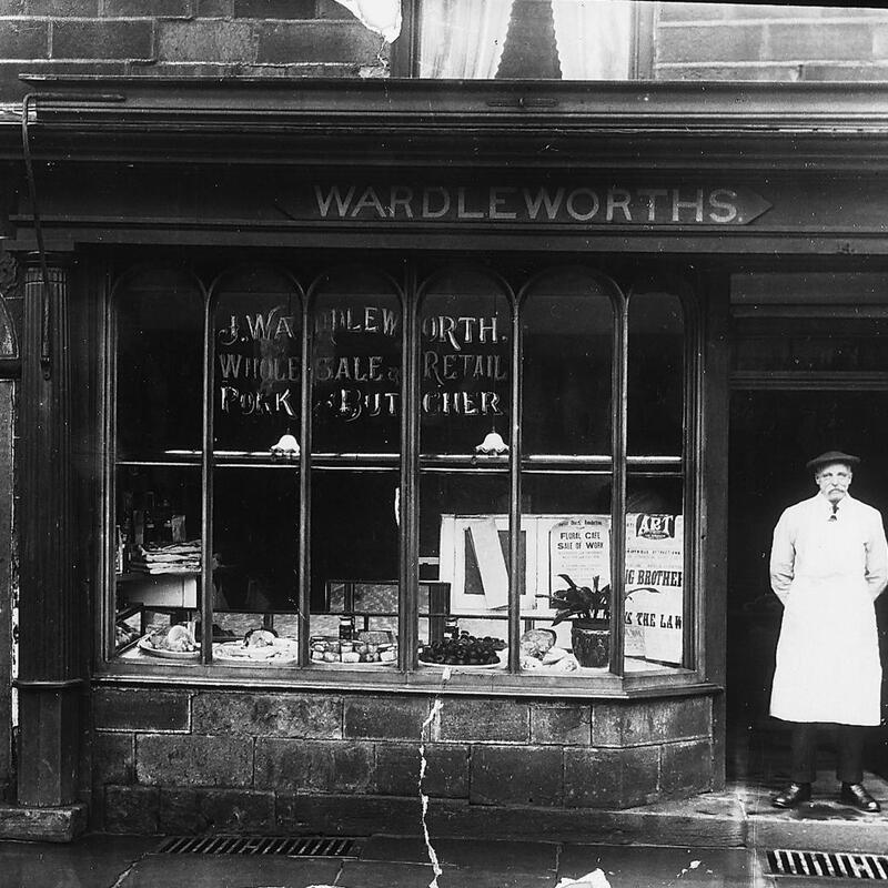 Wardleworth&#039;s Pork Butchers, Rams. Probably 1920s , 14 Market Place