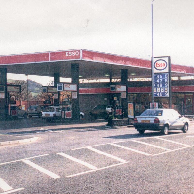 Esso garage built on Stubbins Lane, on site of former bus depot