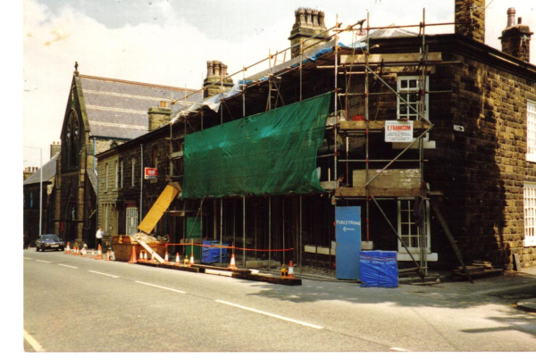 Sandblasting St Joseph's Church 
06-Religion-01-Church Buildings-019-St. Joseph Roman Catholic Church, Bolton Street, Ramsbottom 
Keywords: 1988