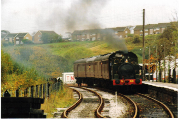 Steam train aproaching Ramsbottom 
16-Transport-03-Trains and Railways-000-General
Keywords: 1989