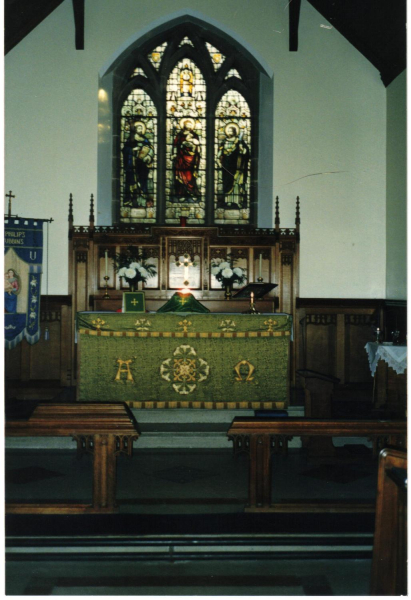 Communion Altar - St Phillips 
06-Religion-02-Church Activities-005-Church of England - St. Philip, Stubbins (sometimes referred to as St. Philip the Apostle)
Keywords: 1989