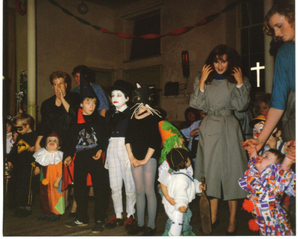 Fancy dress at Christ Church Christmas party 
06-Religion-02-Church Activities-014-Christ Church Baptist Methodist, Great Eaves Road, Ramsbottom

Keywords: 1990