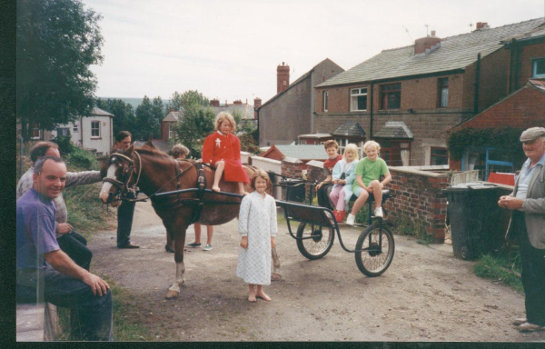 Sunday morning visitors - pony and trap 
09-People and Family-02-People-000-General
Keywords: 1993