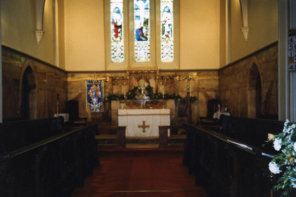 Chancel at opening of new Parish room at St Pauls
06-Religion-01-Church Buildings-001-Church of England  - St. Paul, Bridge Street, Ramsbottom
Keywords: 1999