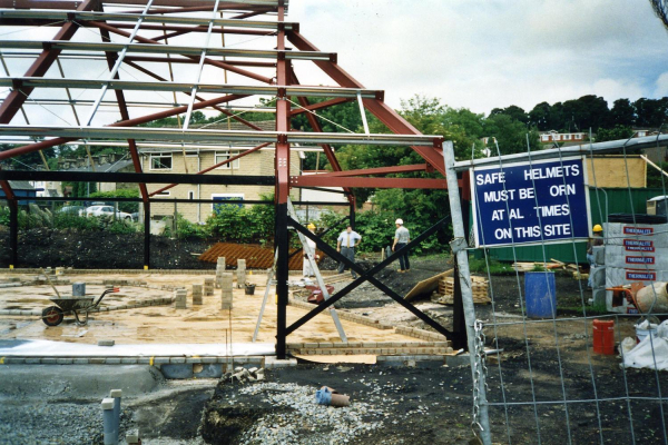 Making a start on the new Christ Church 
06-Religion-01-Church Buildings-014-Christ Church Baptist Methodist, Great Eaves Road, Ramsbottom
Keywords: 1999