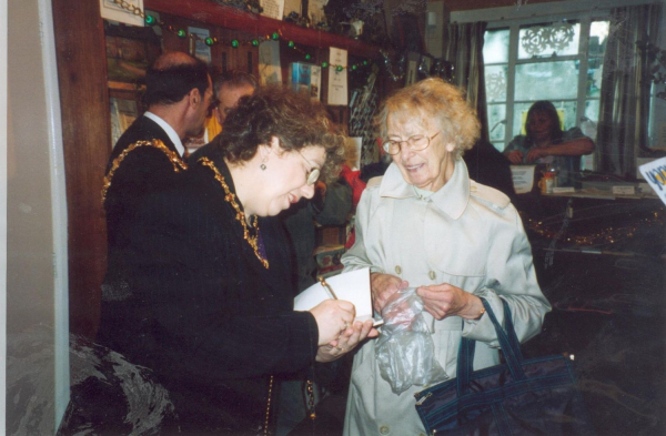 Mayor and Mayoress of Bury signing the new book Around Ramsbottom at the Heritage Centre on Bridge Street
01-Ramsbottom Heritage Society-01-RHS Activities-000-General
Keywords: 2001