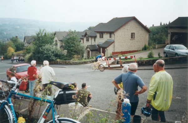 Cheering on a cyclist - Rake Hill Climb 
to be catalogued
Keywords: 2001