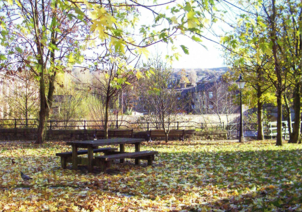 Picnic bench at Ramsbottom wharf 
17-Buildings and the Urban Environment-05-Street Scenes-021-Peel Brow area
Keywords: 2007