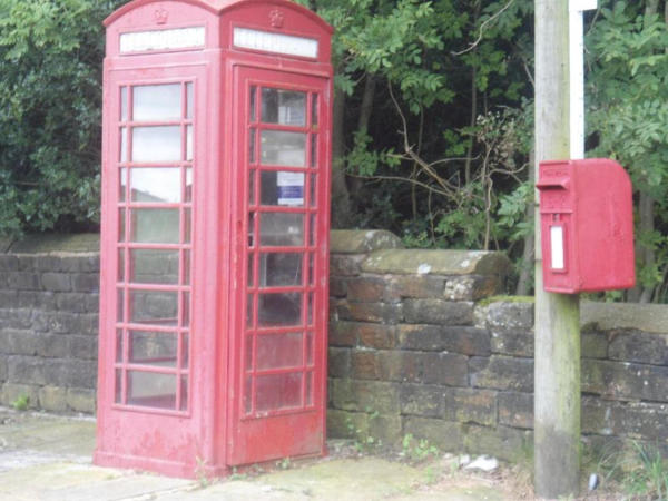 Telephone & Post Box Nangreaves Village 
to be catalogued
Keywords: 2016