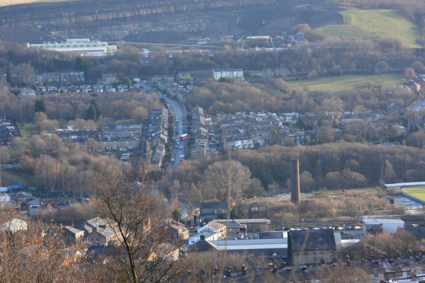 Peel Brow taken from the other side of the valley 
17-Buildings and the Urban Environment-05-Street Scenes-021-Peel Brow area
Keywords: 2017