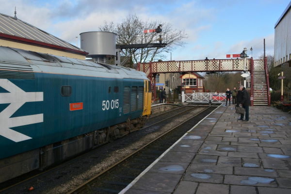 Ramsbottom Station and the Valiant on the 4th Feb 2017 
16-Transport-03-Trains and Railways-000-General
Keywords: 2017