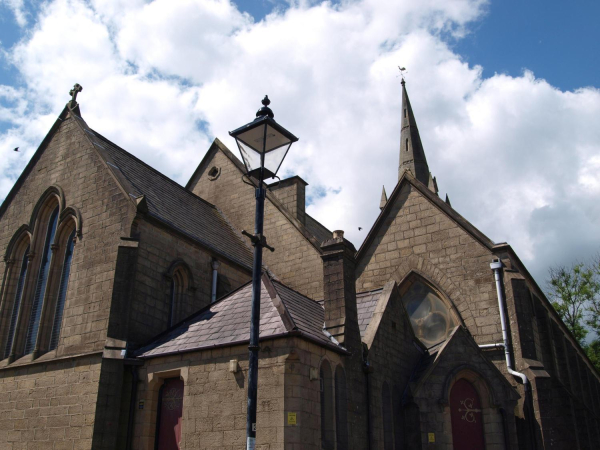 Back of St Paul's Church
06-Religion-01-Church Buildings-001-Church of England  - St. Paul, Bridge Street, Ramsbottom
Keywords: 2019