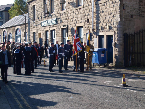 Rememberance Sunday 10-11-2019 Ramsbottom Royal British Legion - -  Parade gathering out side Royal British Legion 
15-War-03-War Memorials-001-St Paul's Gardens and Remembrance Sunday
Keywords: 2019