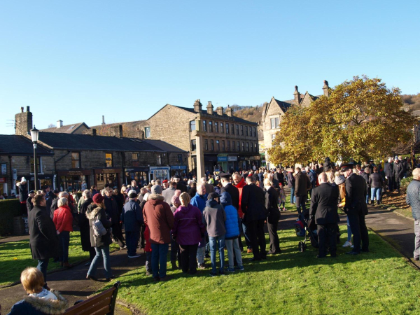 Rememberance Sunday 10-11-2019 Ramsbottom Royal British Legion - -  Crowds at St Pauls Gardens
06-Religion-02-Church Activities-001-Church of England  - St. Paul, Bridge Street, Ramsbottom
Keywords: 2019