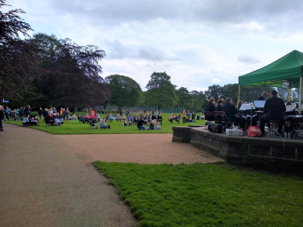 Goodshaw brass band playing in Nuttall Park 
14-Leisure-01-Parks and Gardens-001-Nuttall Park General
Keywords: 2019