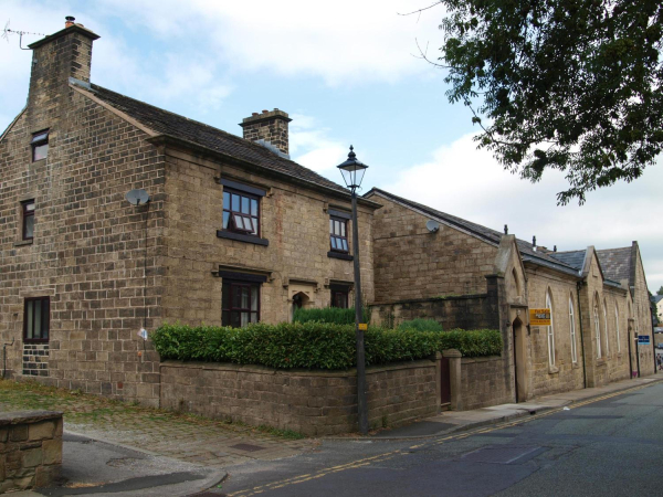 Cottage and St Paul's School looking down Crow Lane
06-Religion-01-Church Buildings-001-Church of England  - St. Paul, Bridge Street, Ramsbottom
Keywords: 2020