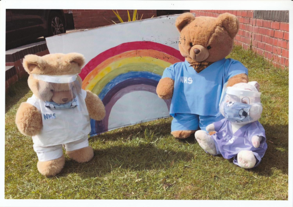 NHS Teddy Bears Teddy Bears wearing PPE and Masks - Bears were in a garden on Nuttall Lane throughout lockdown
17-Buildings and the Urban Environment-05-Street Scenes-019-Nuttall area
Keywords: 2020