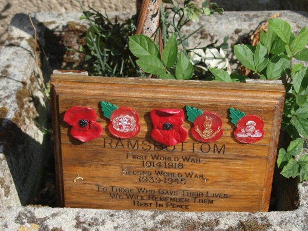 Rememberance Plaque for WW1 & WW2 front porch at St Paul's Church
06-Religion-01-Church Buildings-001-Church of England  - St. Paul, Bridge Street, Ramsbottom
Keywords: 2020