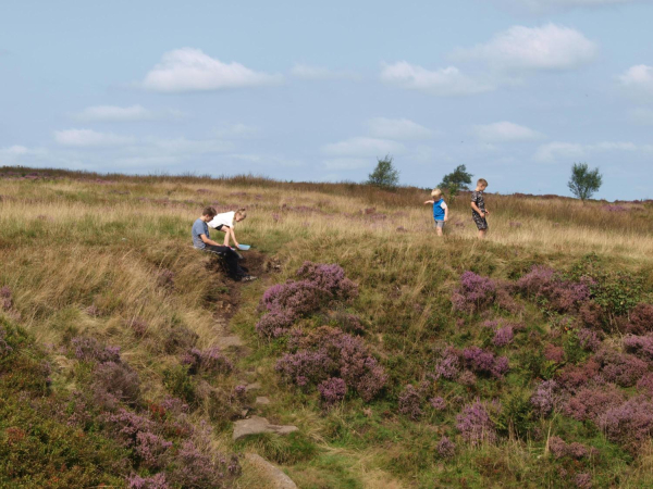 Kids looking for grass hoppers  
18-Agriculture and the Natural Environment-03-Topography and Landscapes-001-Holcombe Hill
Keywords: 2021