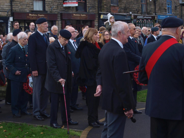 Parade making there way onto St Paul's Gardens Cenotaph 
06-Religion-01-Church Buildings-001-Church of England  - St. Paul, Bridge Street, Ramsbottom
Keywords: 2021