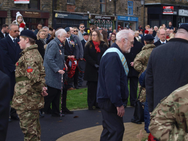 Parade making there way onto St Paul's Gardens Cenotaph 
06-Religion-01-Church Buildings-001-Church of England  - St. Paul, Bridge Street, Ramsbottom
Keywords: 2021