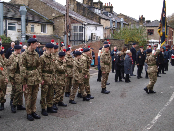 Parade getting ready to fall out  
15-War-03-War Memorials-001-St Paul's Gardens and Remembrance Sunday
Keywords: 2021