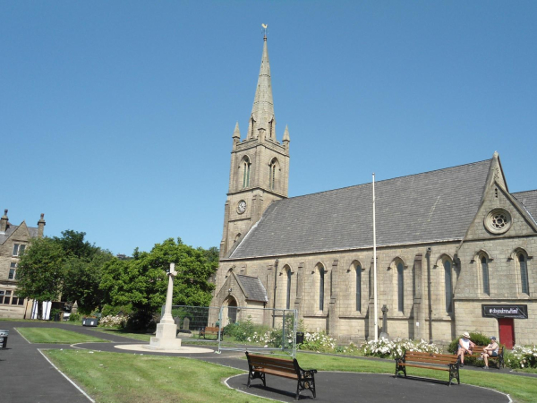 St Paul's Church gardens being prepared for the stone plinths 
06-Religion-01-Church Buildings-001-Church of England  - St. Paul, Bridge Street, Ramsbottom
Keywords: 2021