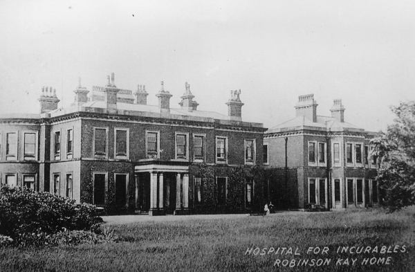Walmersley House built as home Robinson Kay 1847( opened as Robinson Kay Home for Incurable Gentlewomen in 1886) (1995 became High Bank Rehab unit for young people with head injuries) 
17-Buildings and the Urban Environment-05-Street Scenes-035-Manchester Road Walmersley Area
Keywords: 1945