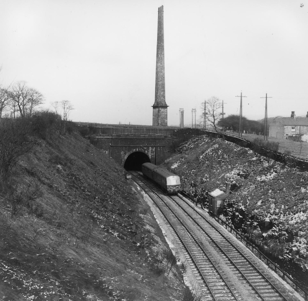 1956 - 1972  Dieisel multiple unit coming out of Nuttall Railway Tunnel 
16-Transport-03-Trains and Railways-000-General
Keywords: 1985