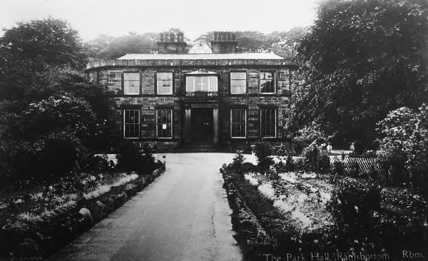 Nuttall Hall [entitled the Park Hall] Ramsbottom. 
17-Buildings and the Urban Environment-05-Street Scenes-018-Nuttall Hall Road Cottages
Keywords: 1945