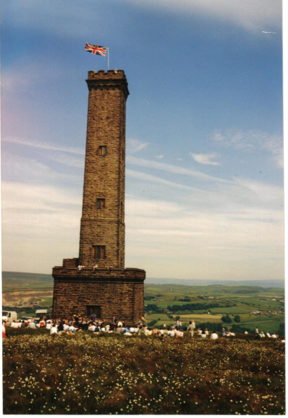 Besses Boys Band on Holcombe Hill 
18-Agriculture and the Natural Environment-03-Topography and Landscapes-001-Holcombe Hill
Keywords: 1989