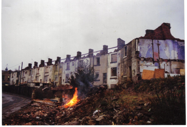 Demolition on Square St 
17-Buildings and the Urban Environment-05-Street Scenes-026-Square Street area
Keywords: 1990