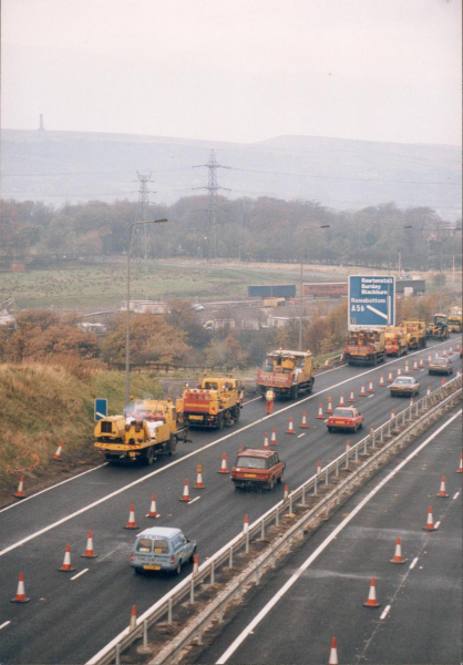 Roadworks on the M66 
transport road
Keywords: 1991