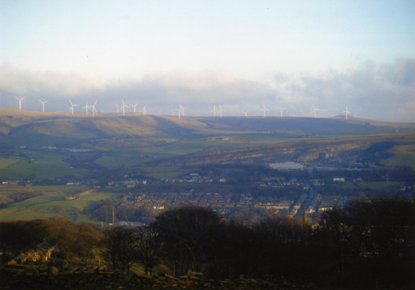 Wind Turbines from Holcombe Hill 
18-Agriculture and the Natural Environment-03-Topography and Landscapes-001-Holcombe Hill
Keywords: 2008