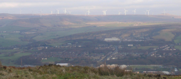 Wind Turbines from Holcombe Hill 
18-Agriculture and the Natural Environment-03-Topography and Landscapes-001-Holcombe Hill
Keywords: 2008