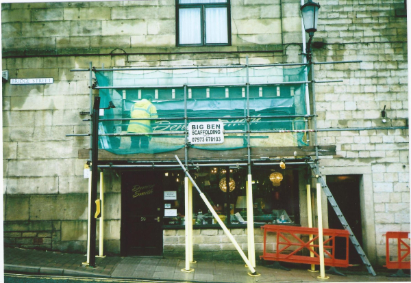 Repairs to Denise Smiths sign - 8th September 2011 ; Bridge Street
17-Buildings and the Urban Environment-05-Street Scenes-003-Bridge Street


Keywords: 2011