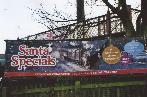 Santa Special advertisement at Ramsbottom station 
16-Transport-03-Trains and Railways-000-General

Keywords: 2012