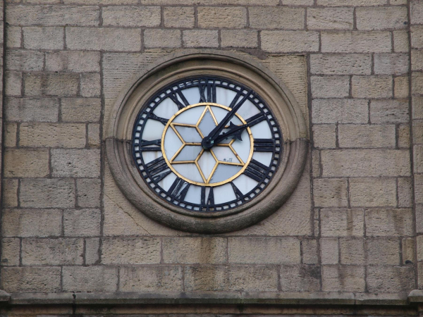 CLOCK ON ST PAUL'S CHURCH 
06-Religion-01-Church Buildings-001-Church of England  - St. Paul, Bridge Street, Ramsbottom
Keywords: 2013