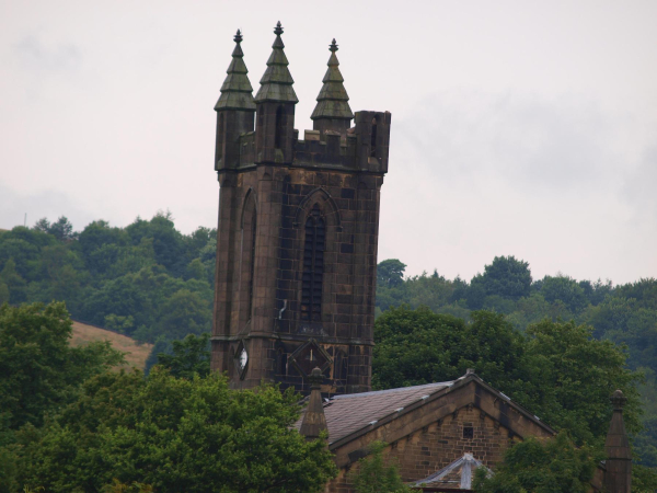 ST ANDREWS CHURCH AFTER LIGHTING STRIKE TAKEN FROM NUTTALL LANE
06-Religion-01-Church Buildings-002-Church of England  -  St. Andrew, Bolton Street, Ramsbottom
Keywords: 2013