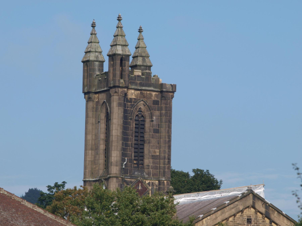 ST ANDREWS CHURCH START OF RENOVATIONS AFTER LIGHTNING STRIKE; TAKEN FROM NUTTALL LANE
06-Religion-01-Church Buildings-002-Church of England  -  St. Andrew, Bolton Street, Ramsbottom
Keywords: 2013