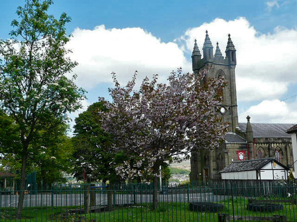 ST ANDREW'S CHURCH AFTER LIGHTNING STRIKE ON 23RD JULY DESTROYED A STONE TURRET
06-Religion-01-Church Buildings-002-Church of England  -  St. Andrew, Bolton Street, Ramsbottom
Keywords: 2013