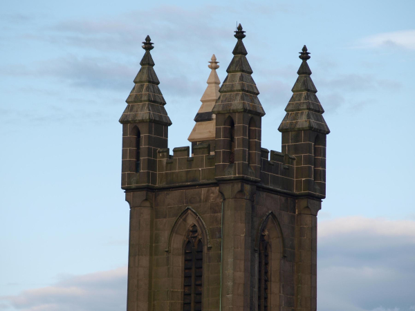 St Andrew's Church Tower with new Pinnacle in place 
06-Religion-01-Church Buildings-002-Church of England  -  St. Andrew, Bolton Street, Ramsbottom
Keywords: 2014