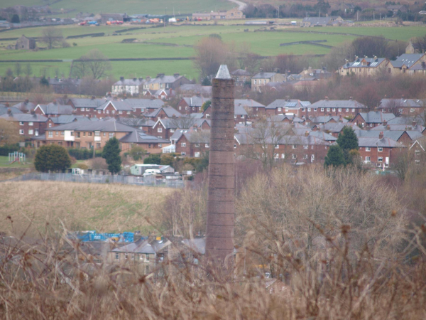 Paper Mill chimney from St Andrew's Church
06-Religion-01-Church Buildings-002-Church of England  -  St. Andrew, Bolton Street, Ramsbottom
Keywords: 2015