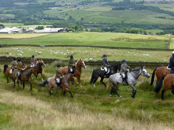 Holcombe Hunt Club Ride from (near) Robin Hoods Well, Holcombe Hill. Looking down to Irwell Vale area.
14-Leisure-04-Events-000-General
Keywords: 2015