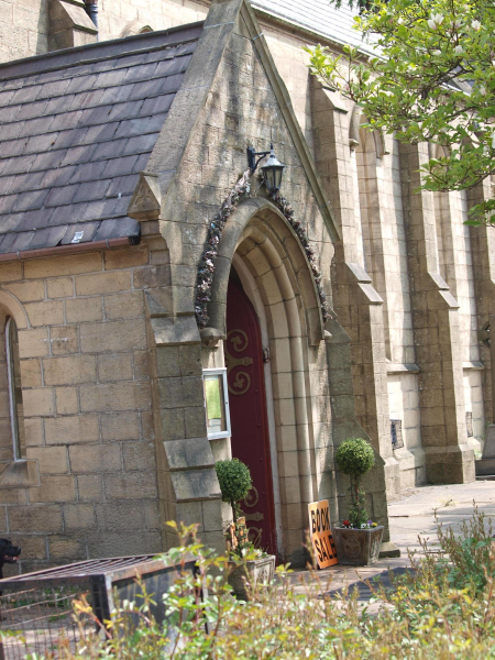 Entrance to St Paul's Church
06-Religion-01-Church Buildings-001-Church of England  - St. Paul, Bridge Street, Ramsbottom
Keywords: 2016