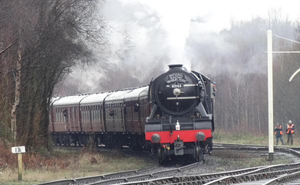 Testing of the refurbished Flying Scotsman - arriving at Ramsbottom from Rawtenstall 
to be catalogued
Keywords: 2016
