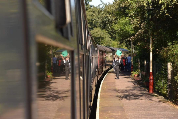 The Guard giving the train the all clear to leave Summerseat Station
16-Transport-03-Trains and Railways-000-General
Keywords: 2016