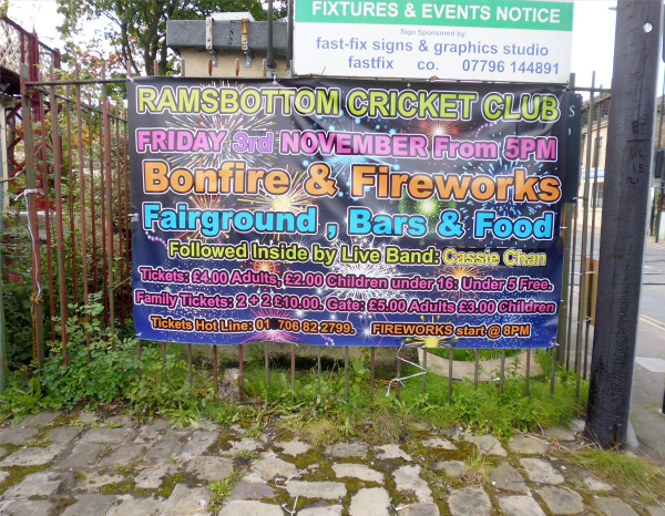 Banner advertising Bonfire & Firework display at Ramsbottom Cricket Club
14-Leisure-02-Sport and Games-006-Cricket
Keywords: 2017