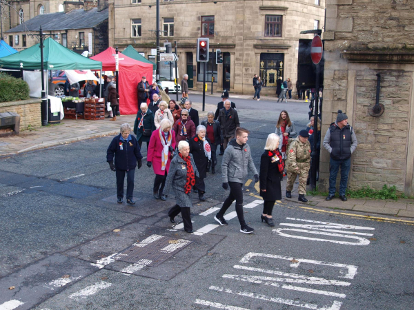 Rememberance Sunday 10-11-2019 Ramsbottom Royal British Legion - -  Parade returning to Ramsbottom Royal British Legion 
15-War-03-War Memorials-001-St Paul's Gardens and Remembrance Sunday
Keywords: 2019